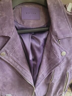 Blank NYC Lavender Suede Moto Jacket